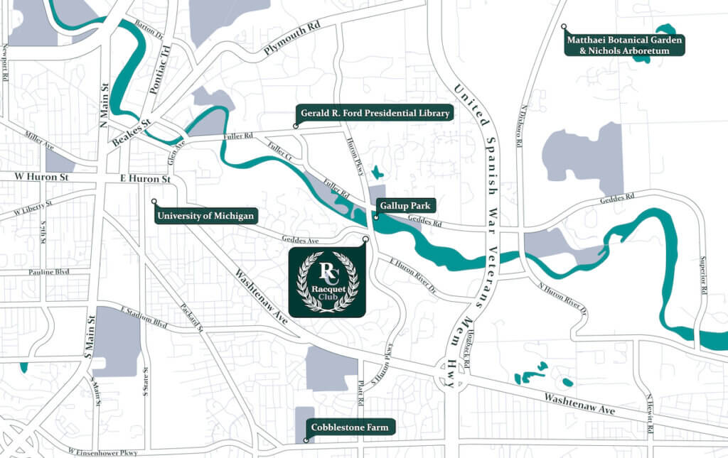 Racquet Club of Ann Arbor Map